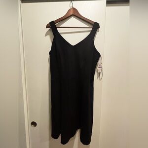 Bar III Black V-Neck Mini Dress
